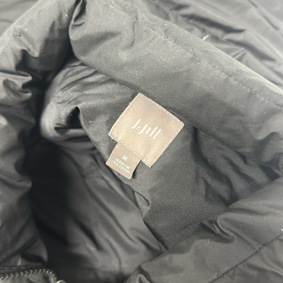 J Jill Vest Puffer Down Feather Sleeveless Full Zip Lightweight Black M Medium - Picture 8 of 8